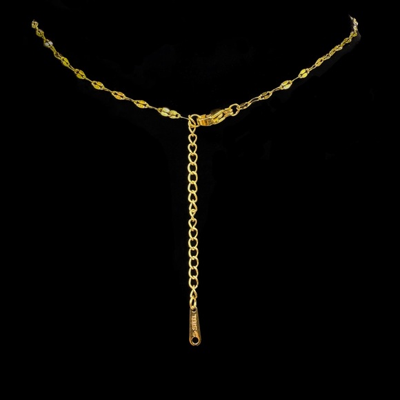 Blue & White Ceramic Pendant Necklace Chinoiserie Delft Floral Stainless Chain - Picture 4 of 5